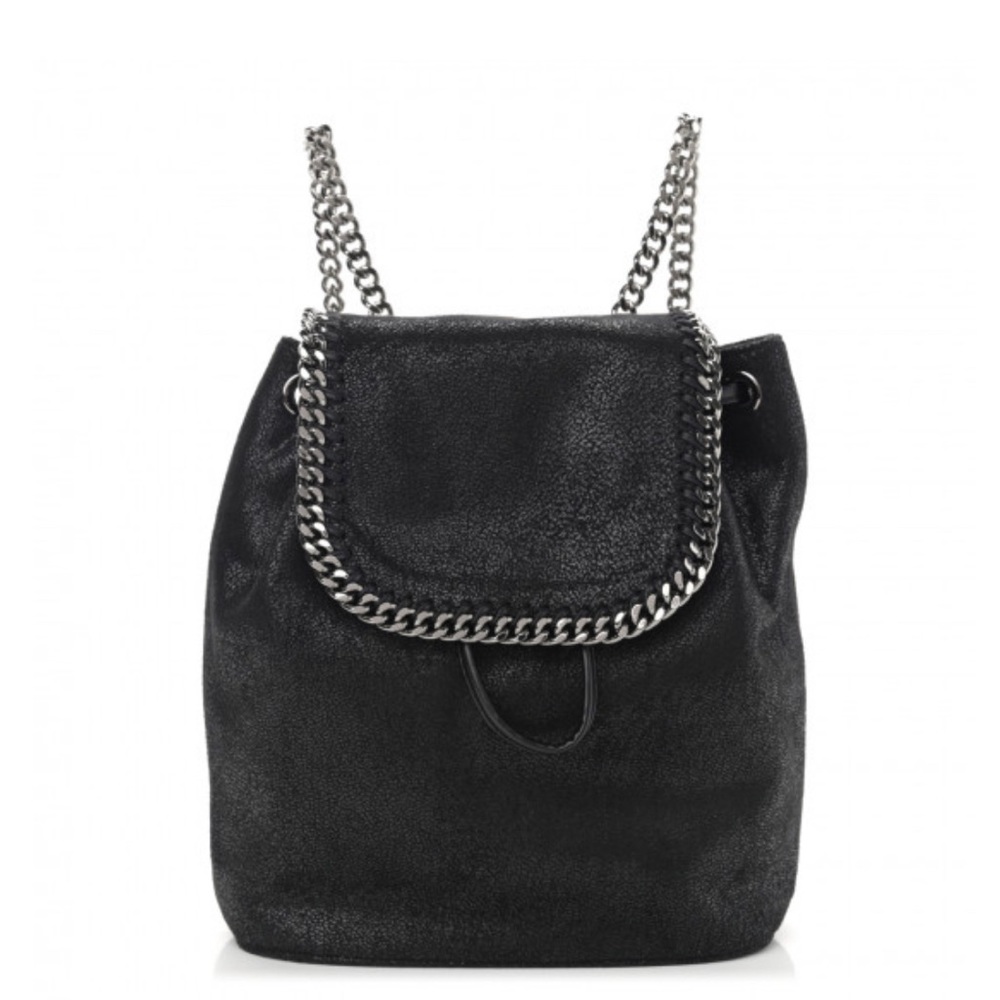 Stella McCartney Shaggy Deer Mini Rucksack Backpack Black LIKE NEW